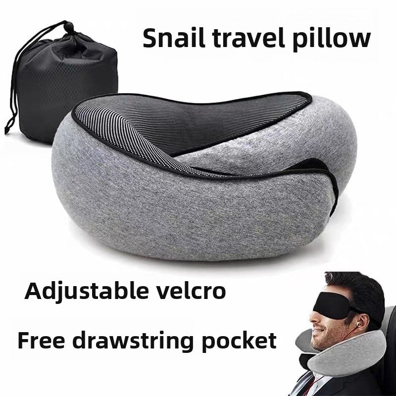 Slow Rebound Snail Travel Pillow Portable Memory Foam U-Shaped Neck Pillow