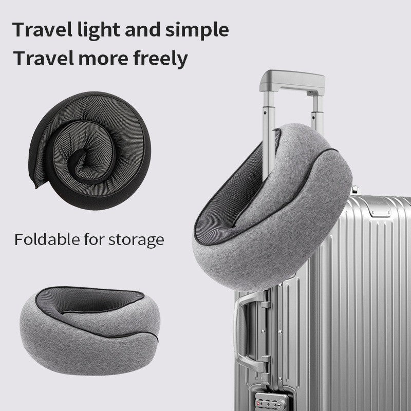 Slow Rebound Snail Travel Pillow Portable Memory Foam U-Shaped Neck Pillow
